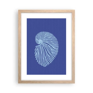 Poster in cornice rovere chiaro - La nascita della conchiglia - 30x40 cm