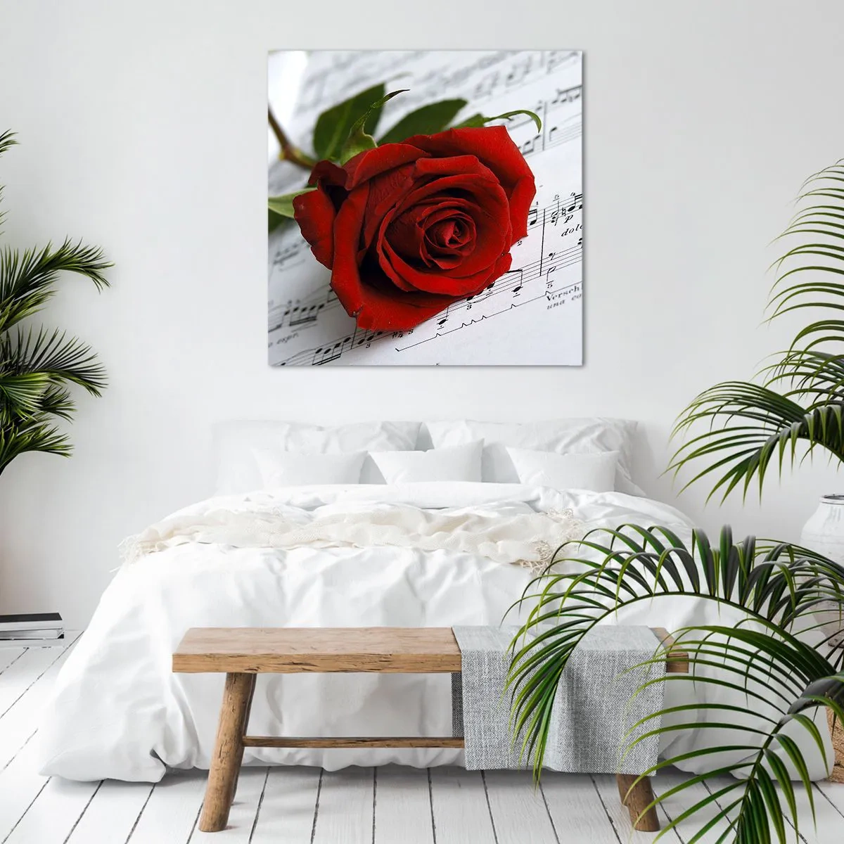 Quadro su tela - Stampe su Tela - La musica dei sentimenti in scarlatto - 70x70 cm