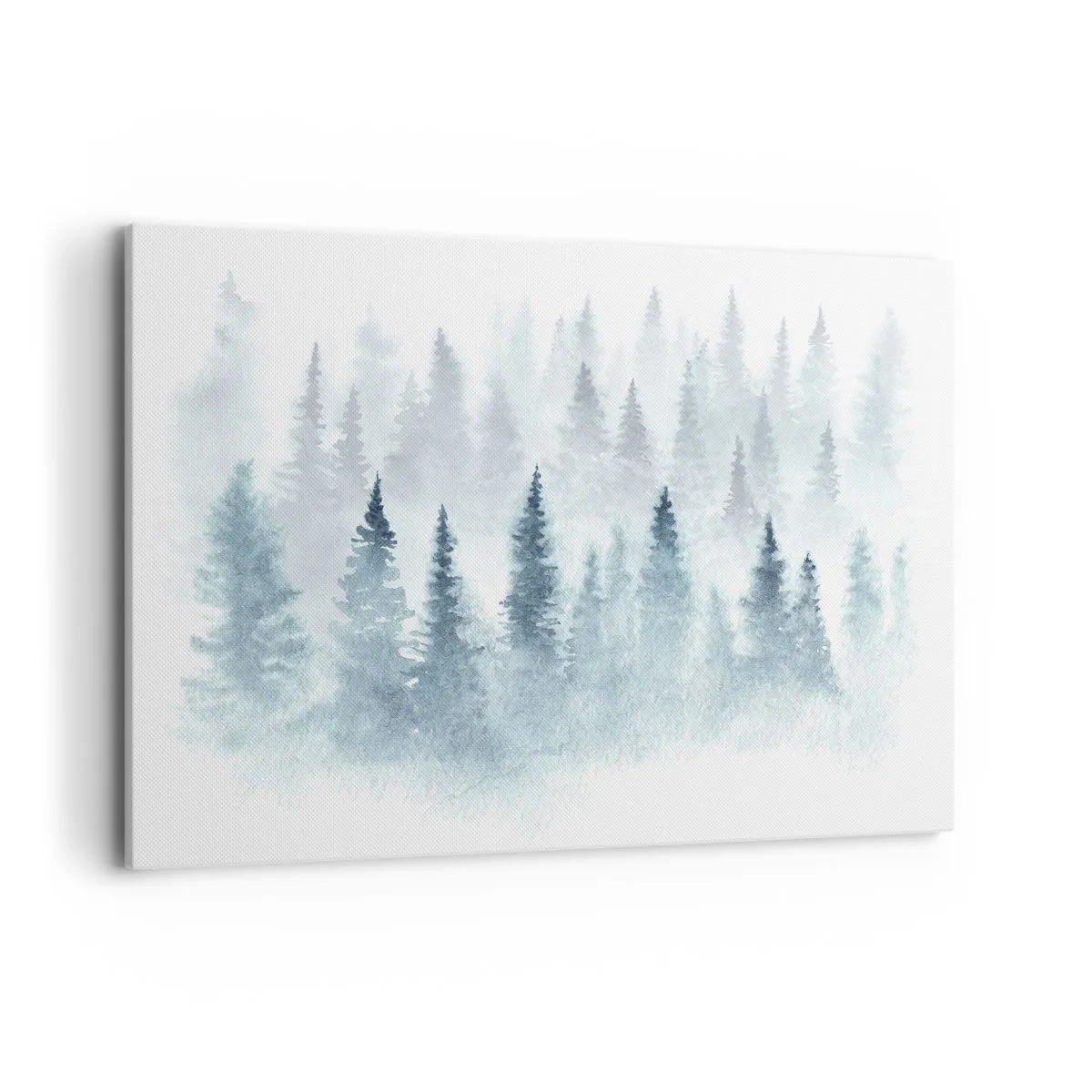 Quadro su tela - Stampe su Tela - Foreste di conifere immerse in una delicata nebbia - 120x80cm - Avvolti nella nebbia - Decorazione murale moderna per soggiorno e camera da letto ARTTOR