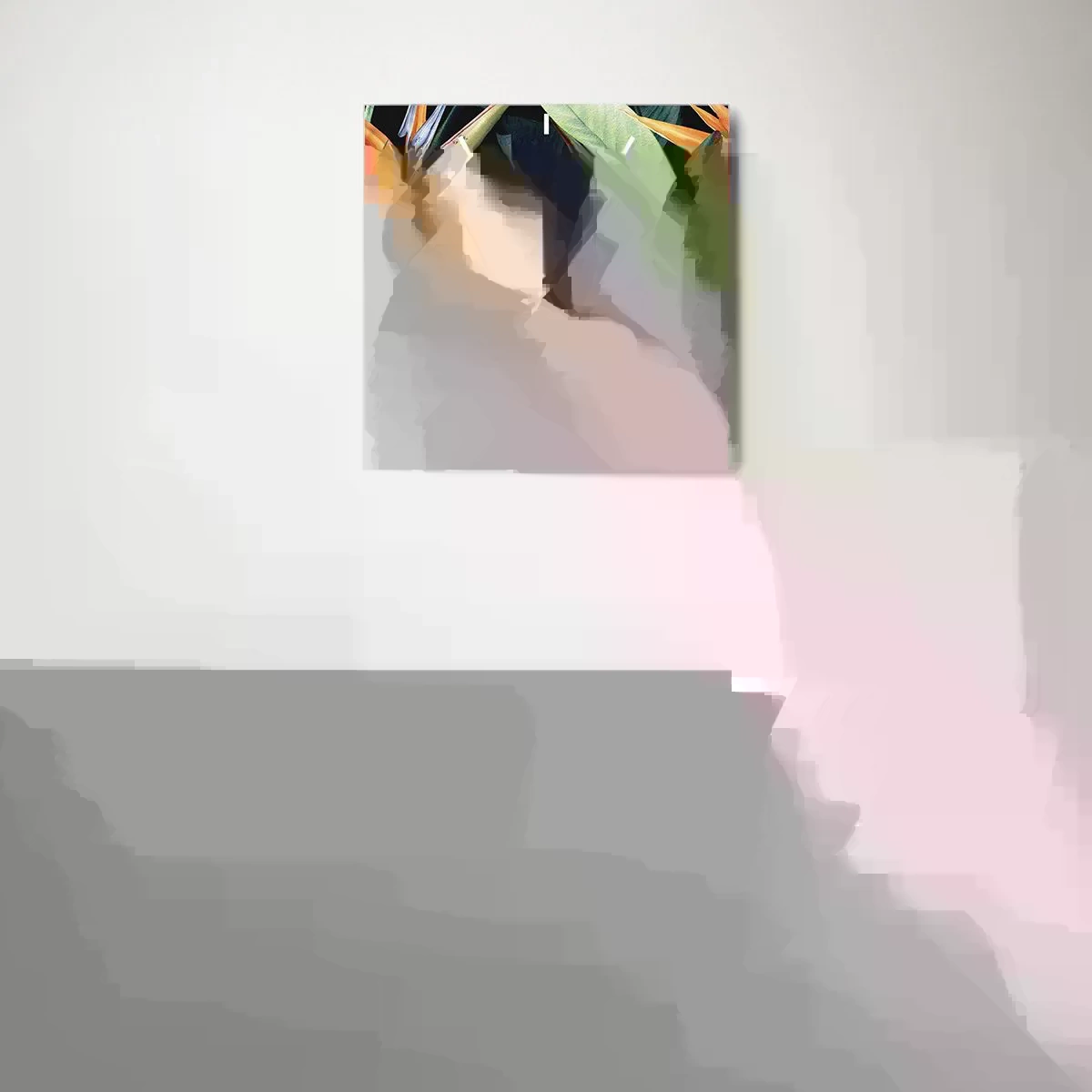 Orologio da parete - Orologio in Vetro - I fiori fiammeggianti dei tropici - 30x30 cm