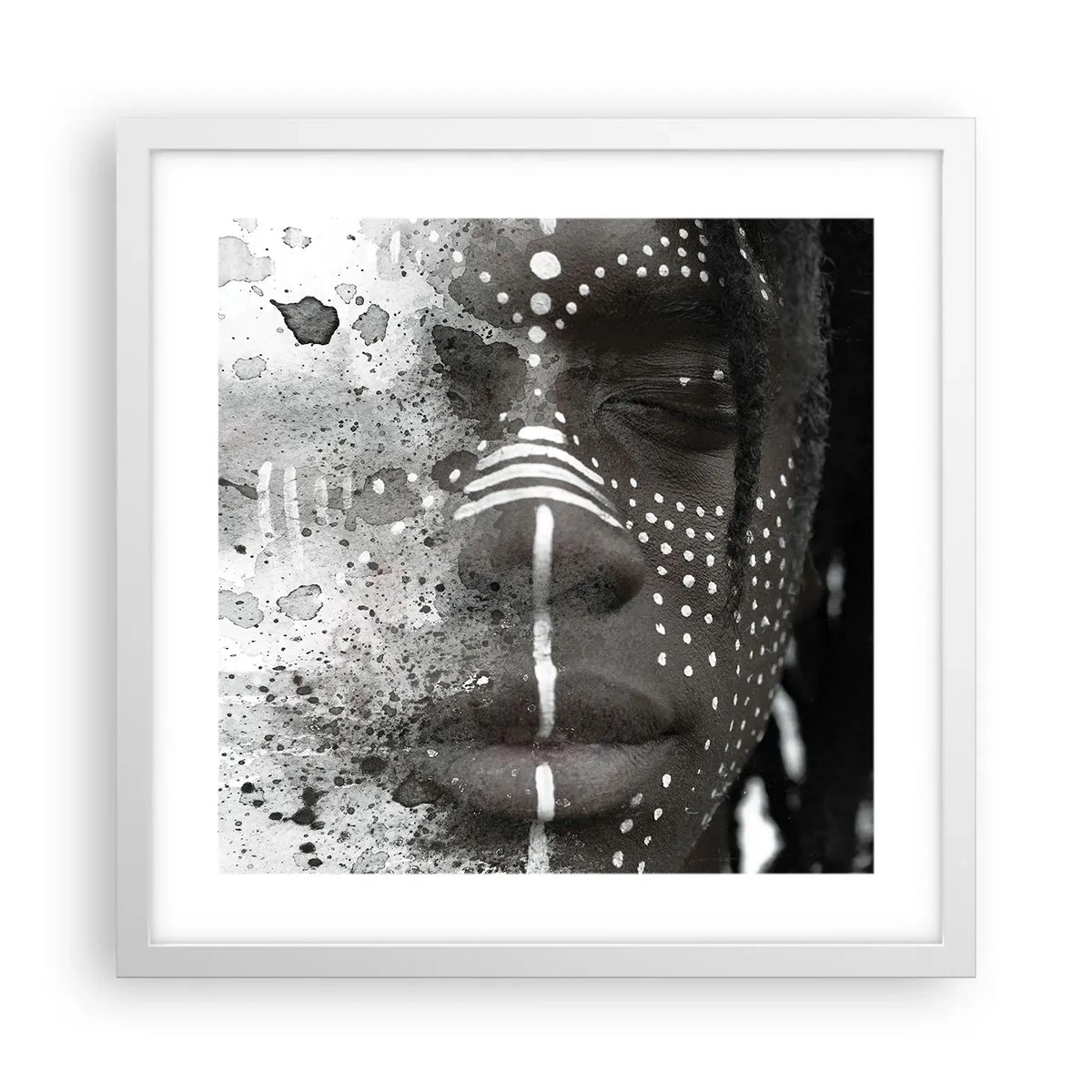 Poster in cornice bianca - Scopri lo spirito primordiale - 40x40 cm