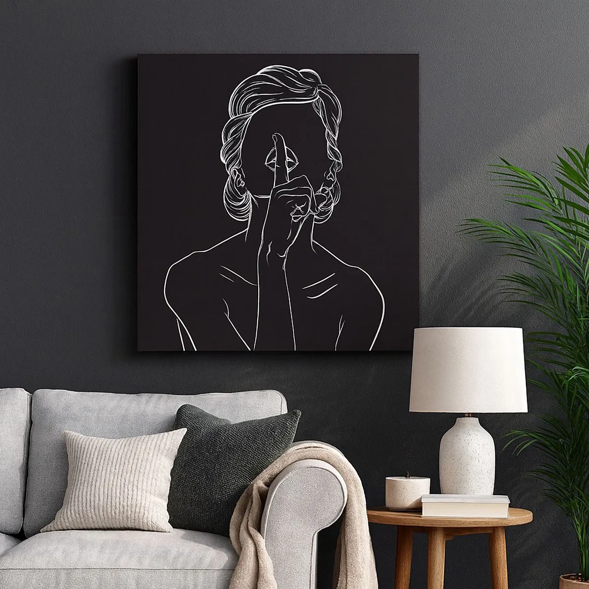 Quadro su tela - Stampe su Tela - Il bello emerge nel silenzio - 30x30 cm