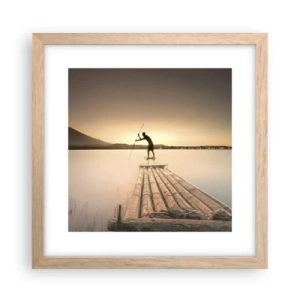 Poster in cornice rovere chiaro - Prima del riposo - 30x30 cm