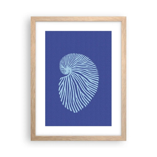 Poster in cornice rovere chiaro - La nascita della conchiglia - 30x40 cm