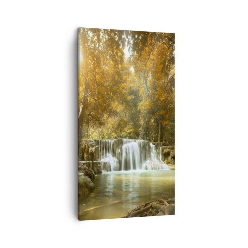 Quadro su tela - Stampe su Tela - Cascata nel parco - 45x80 cm
