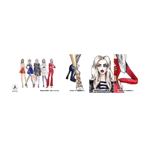 Campione Di Fotomurale Standard Eco - Every week Fashion Week - Donna, Moda, Modello - 100x30 cm