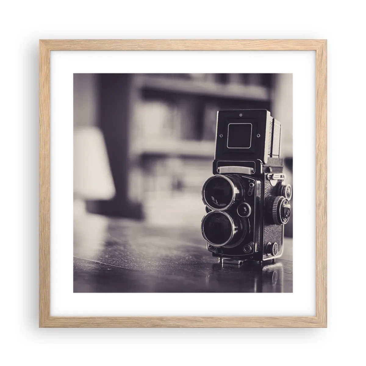 Poster in cornice rovere chiaro - La magia delle vecchie fotografie - 40x40 cm