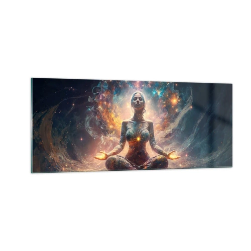 Quadro su vetro - Un flusso di energia buona - 100x40 cm