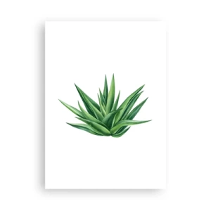 Poster - Illustrazione minimalista di una pianta verde - 50x70cm - Verde - forza - vita - Decorazione murale moderna per soggiorno e camera da letto ARTTOR