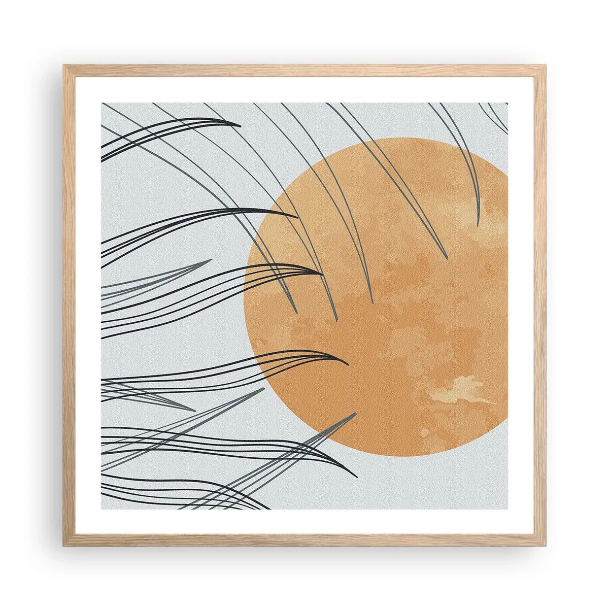 Poster in cornice rovere chiaro - Sempre verso il sole - 60x60 cm