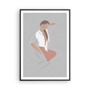 Poster in cornice nera - Profilo di bellezza - 70x100 cm
