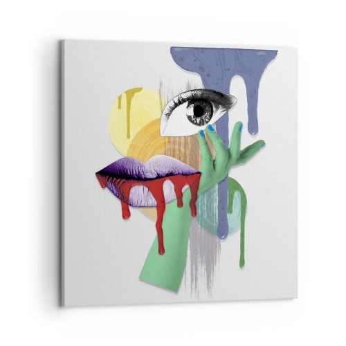 Quadro su tela - Stampe su Tela - Ritratto disintegrato - 50x50 cm