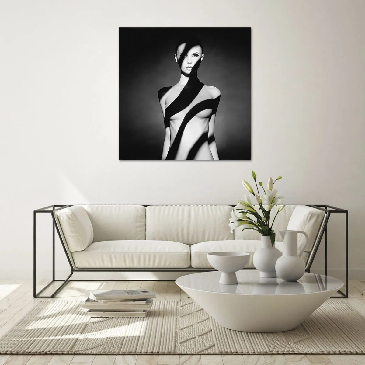 Quadro su vetro - Luci e ombre - 50x50 cm