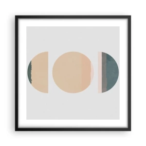 Poster in cornice nera - Un cerchio dopo l'altro - 50x50 cm