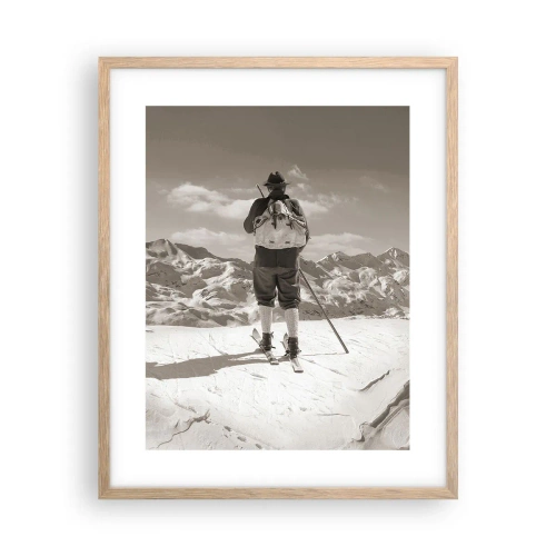 Poster in cornice rovere chiaro - E i monti sono immutabili - 40x50 cm