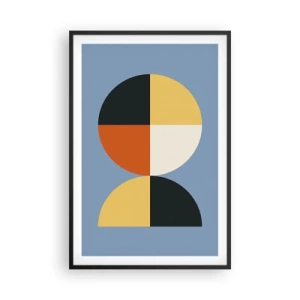 Poster in cornice nera - Guarda e conta - 61x91 cm