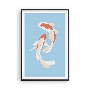 Poster in cornice nera - Nuoto sincronizzato spontaneo - 61x91 cm