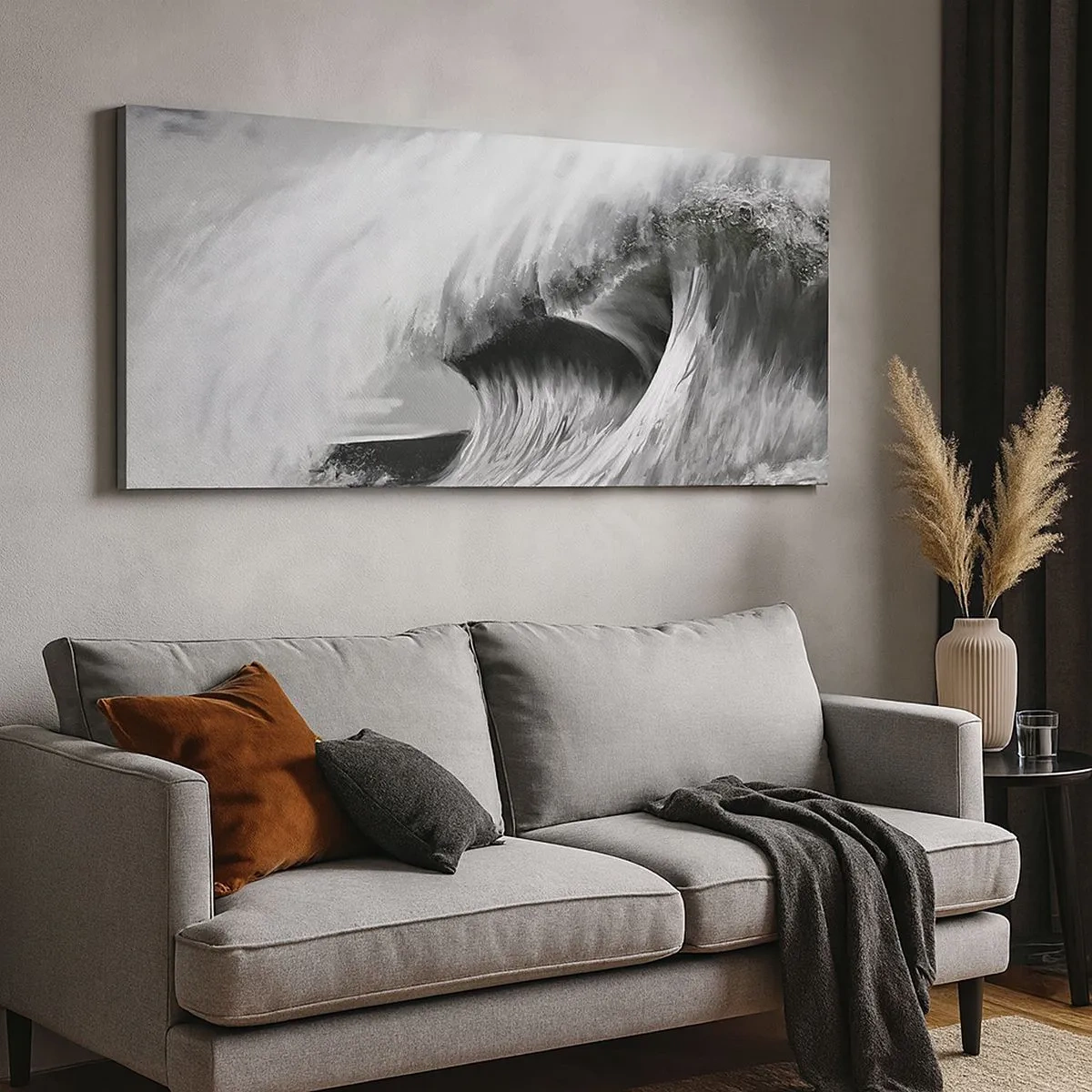 Quadro su tela - Stampe su Tela - La furia dell'oceano - 100x40 cm