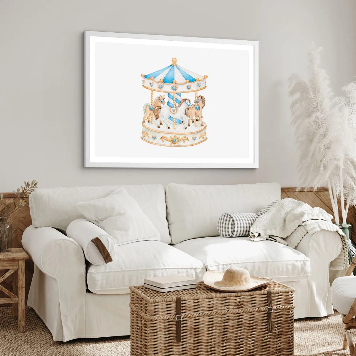 Poster in cornice bianca - Dolce infanzia - 50x40 cm