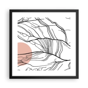 Poster in cornice nera - Nella rete dei rami - 40x40 cm