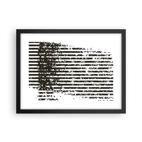 Poster in cornice nera - Ritmo e rumore - 40x30 cm