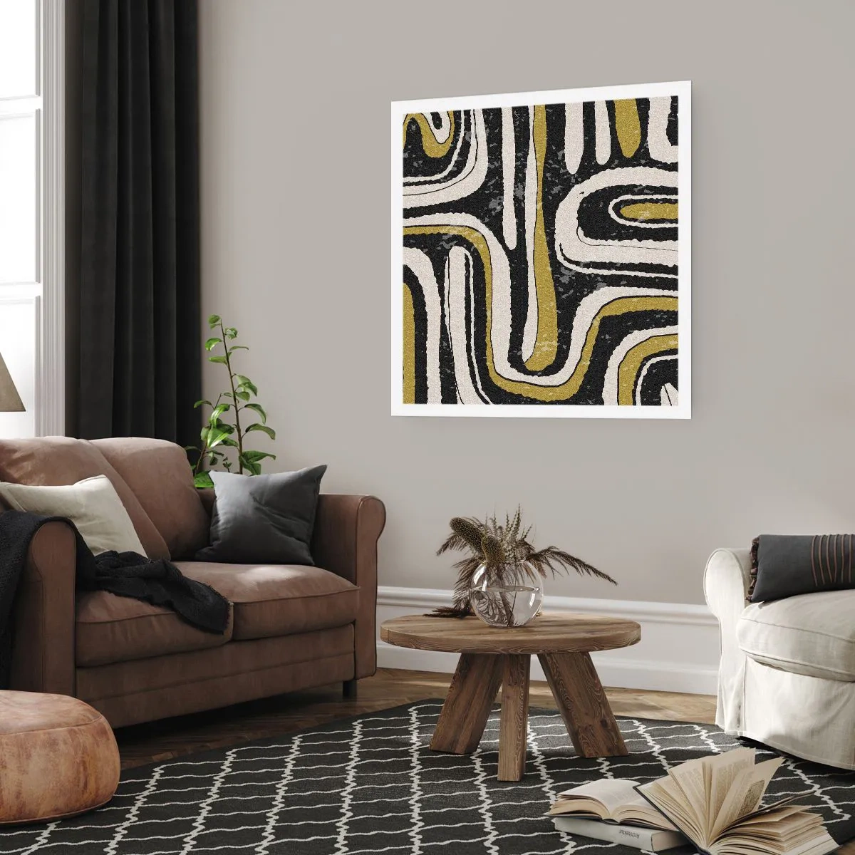 Poster - Composizione: strade e vicoli - 30x30 cm