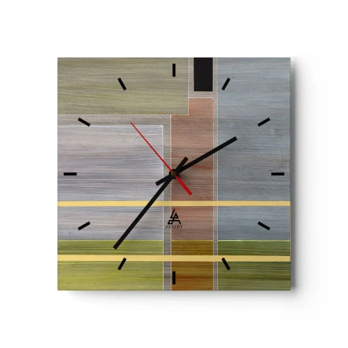 Orologio da parete - Orologio in Vetro - Semplice e tranquillo - 40x40 cm