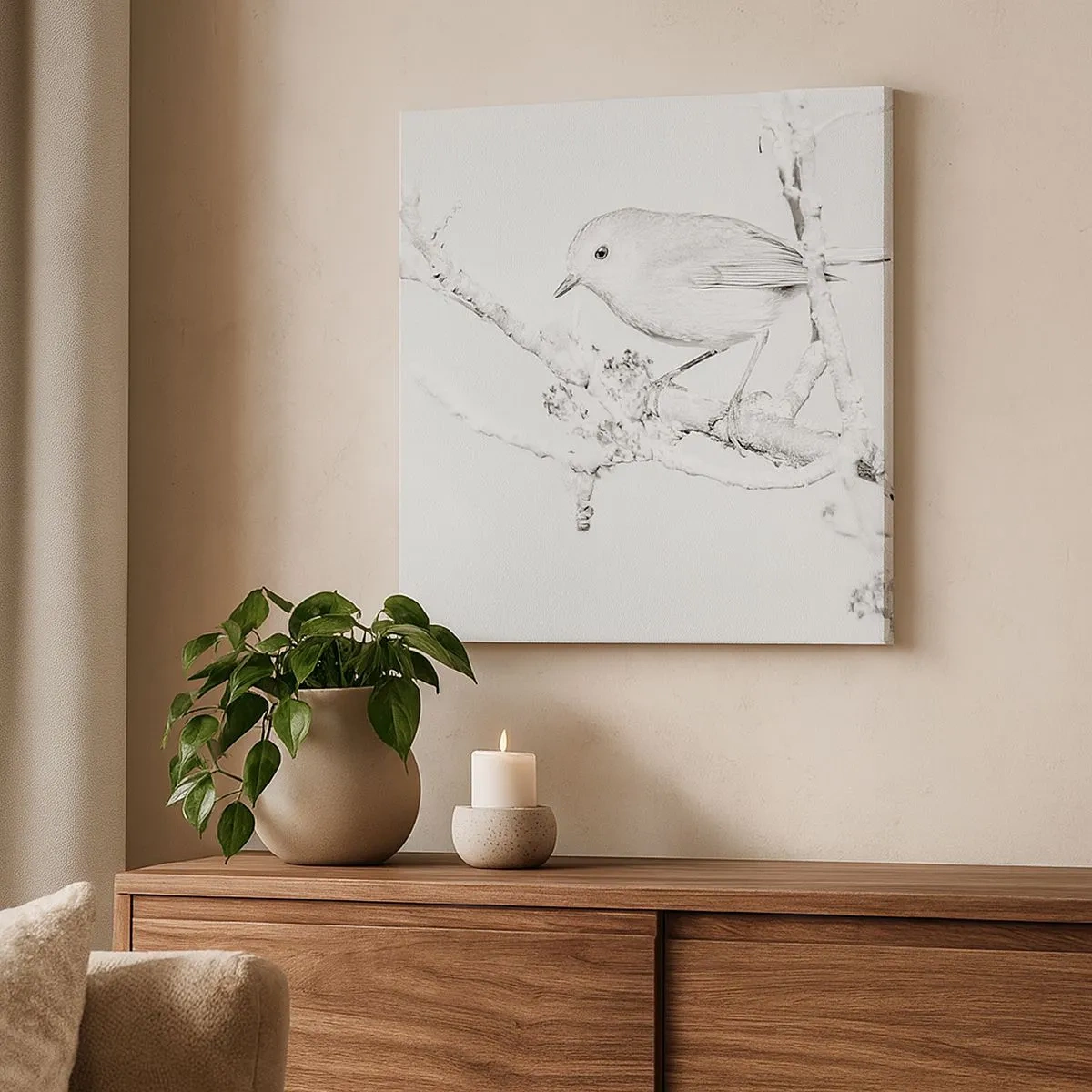 Quadro su tela - Stampe su Tela - Mattino invernale - 30x30 cm