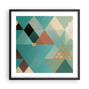 Poster in cornice nera - Unità della molteplicità, molteplicità dell'unità - 50x50 cm