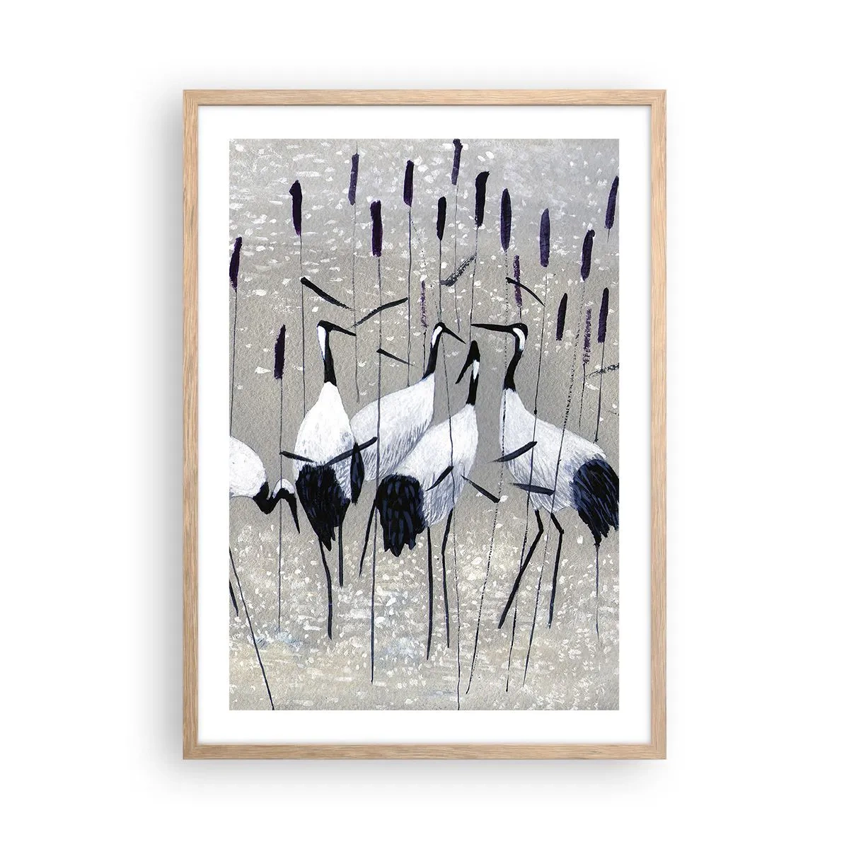 Poster in cornice rovere chiaro - Tra i suoi - 50x70 cm