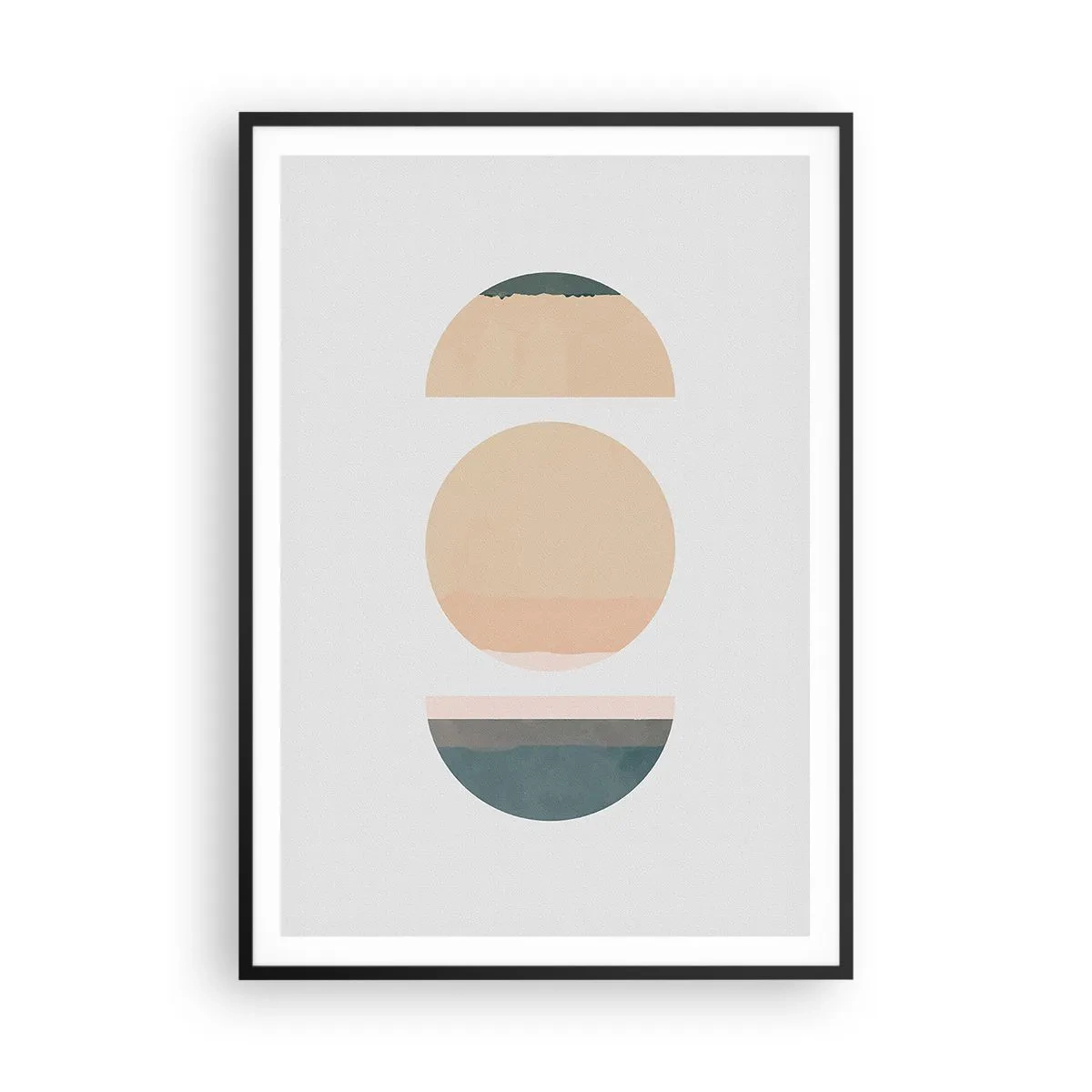 Poster in cornice nera - Un cerchio dopo l'altro - 70x100 cm