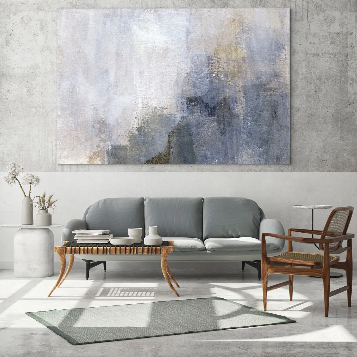 Quadro su vetro - Toni e accordi dei colori - 90x30 cm