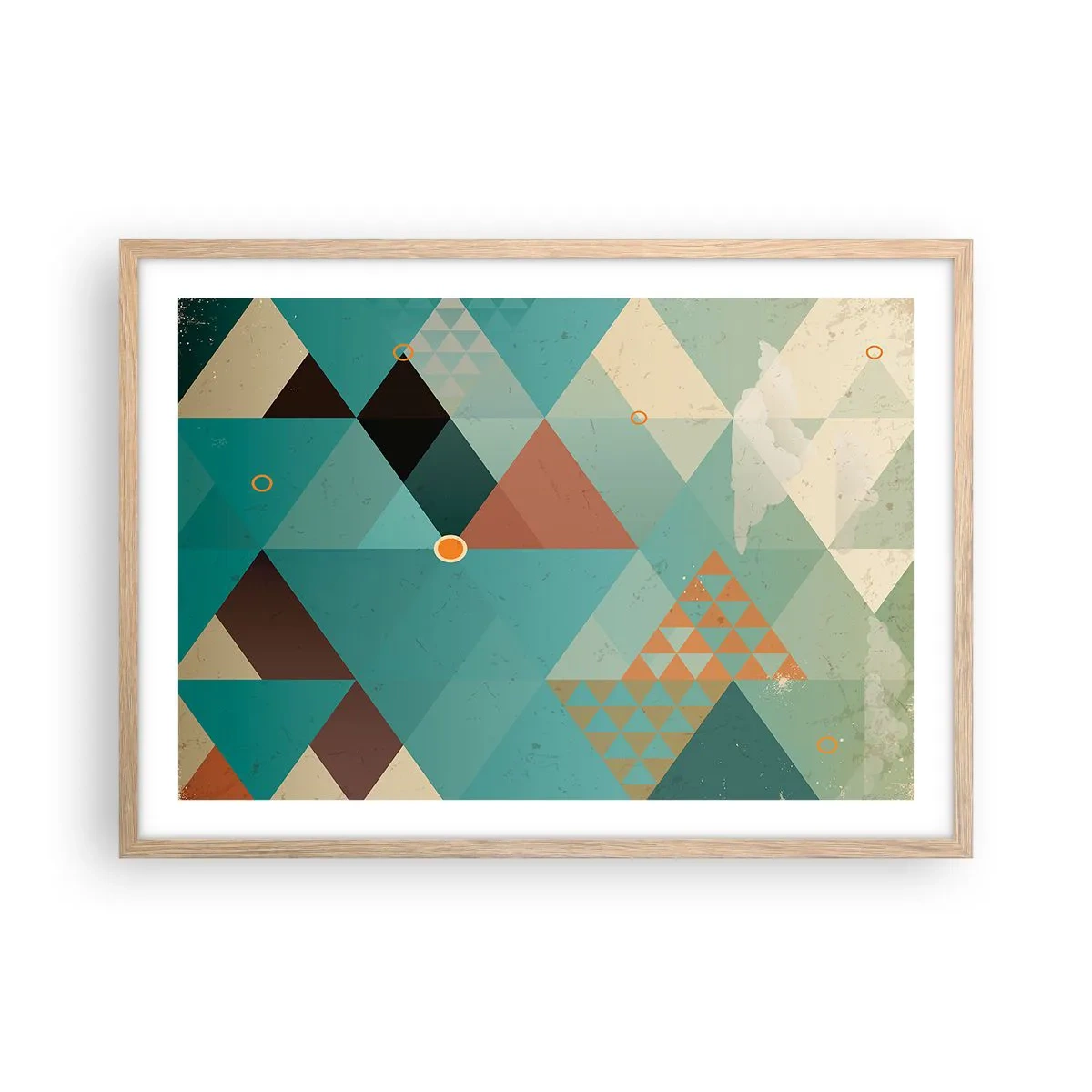 Poster in cornice rovere chiaro - Unità della molteplicità, molteplicità dell'unità - 70x50 cm