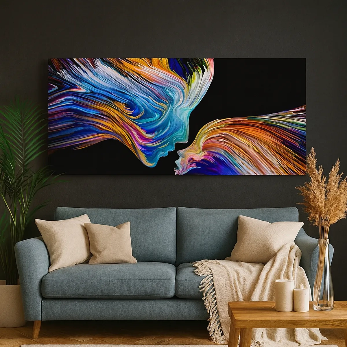 Quadro su tela - Stampe su Tela - Fusione di energia e luce - 30x30 cm