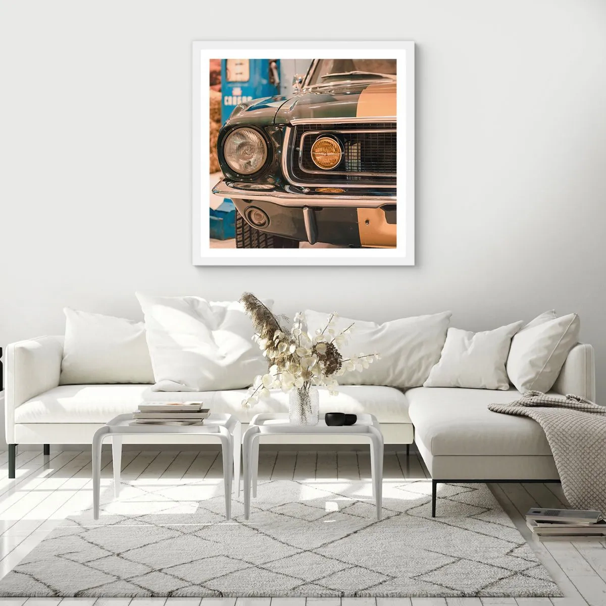 Poster in cornice bianca - Incontro con la leggenda - 60x60 cm