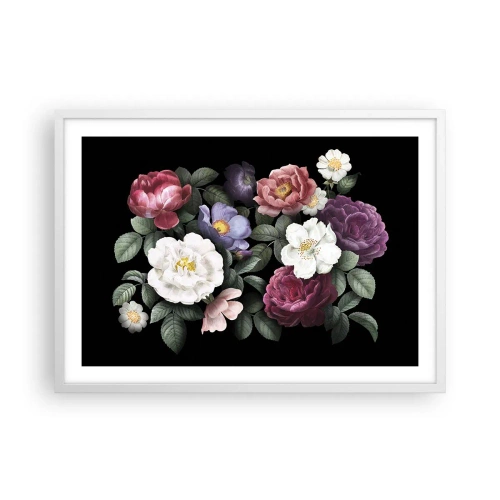 Poster in cornice bianca - Dal giardino inglese - 70x50 cm