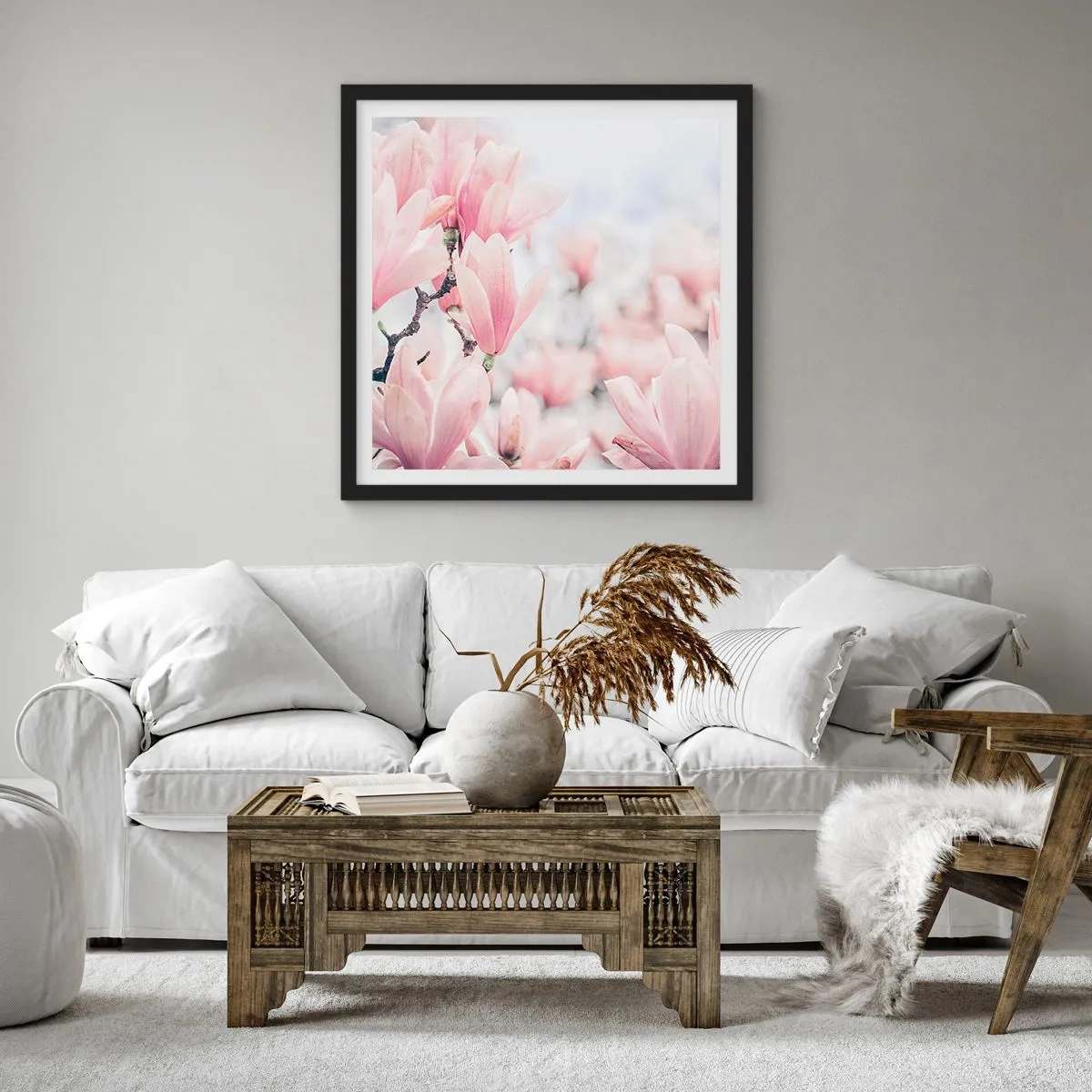 Poster in cornice nera - Ideale di delicatezza - 60x60 cm