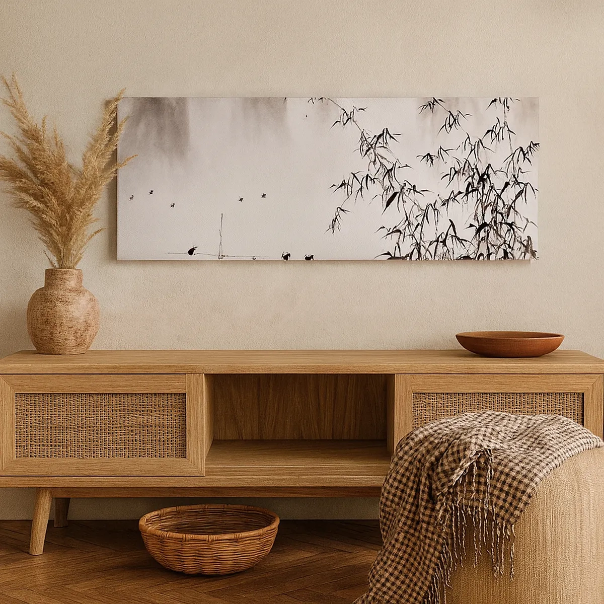 Quadro su tela - Stampe su Tela - Il silenzio dei campi di riso - 30x30 cm