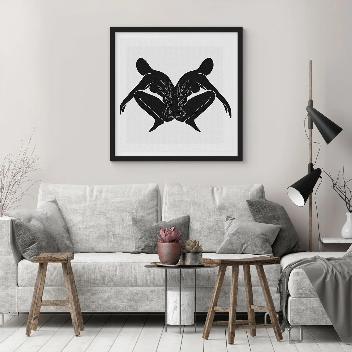 Poster in cornice nera - Anima comune - 30x30 cm