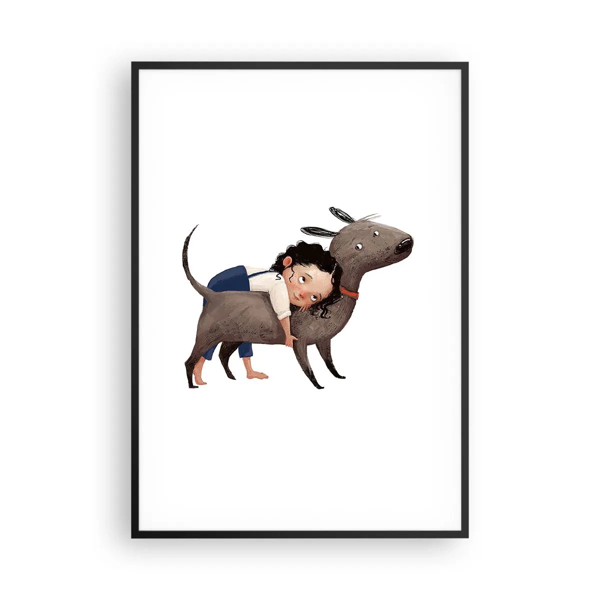 Poster in cornice nera - I migliori amici - 70x100 cm