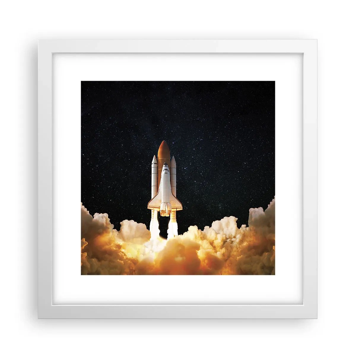 Poster in cornice bianca - Ad astra! - 30x30 cm