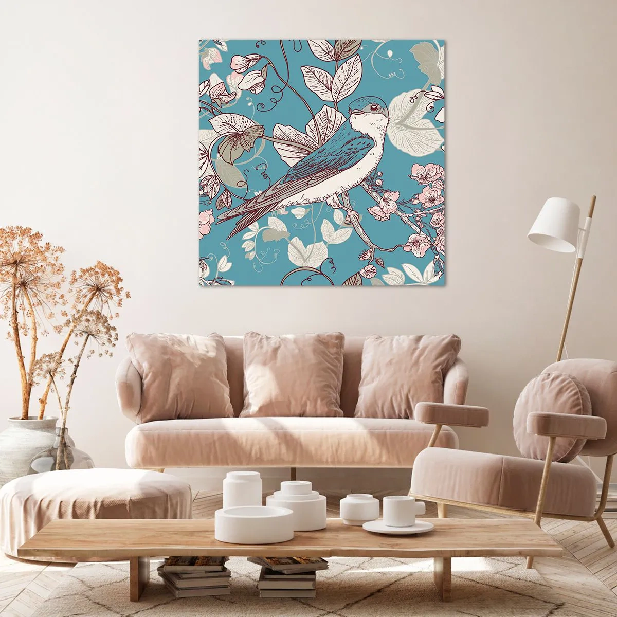 Quadro su tela - Stampe su Tela - Sul pioppo riflessi e cinguettii - 70x70 cm