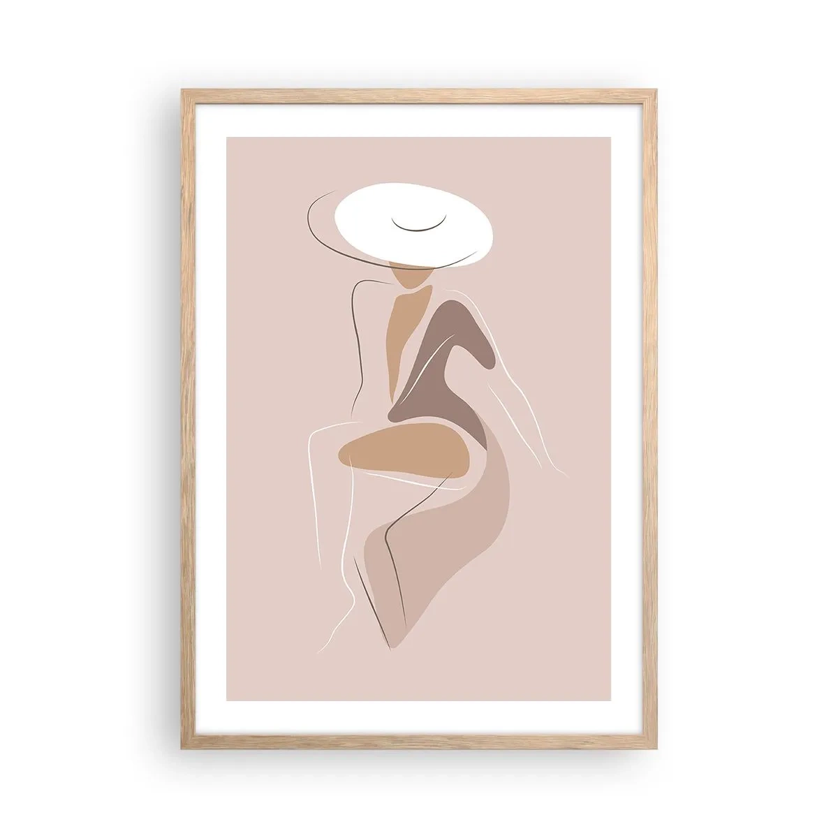 Poster in cornice rovere chiaro - Essere una dama - 50x70 cm