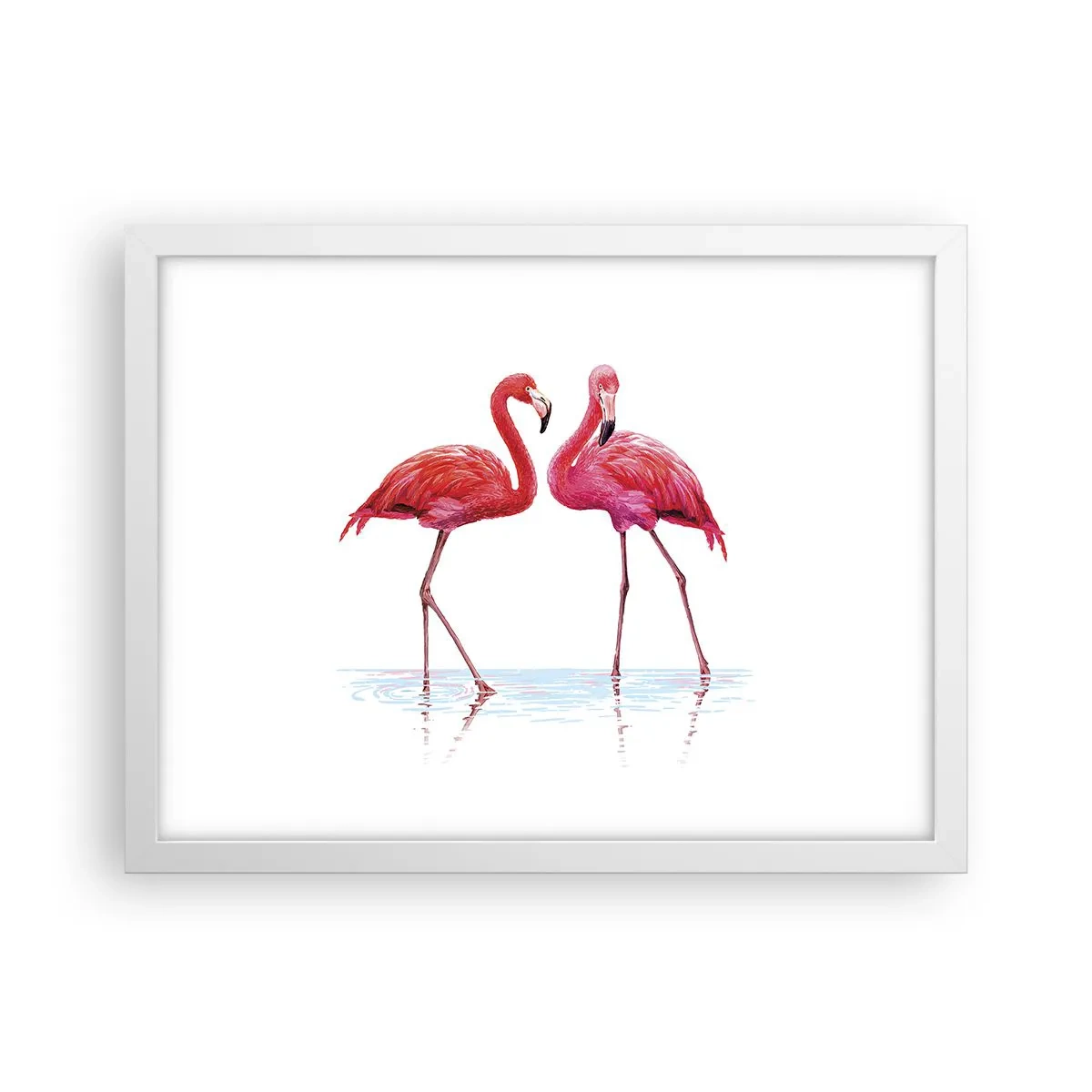 Poster in cornice bianca - Appuntamento in rosa - 40x30 cm