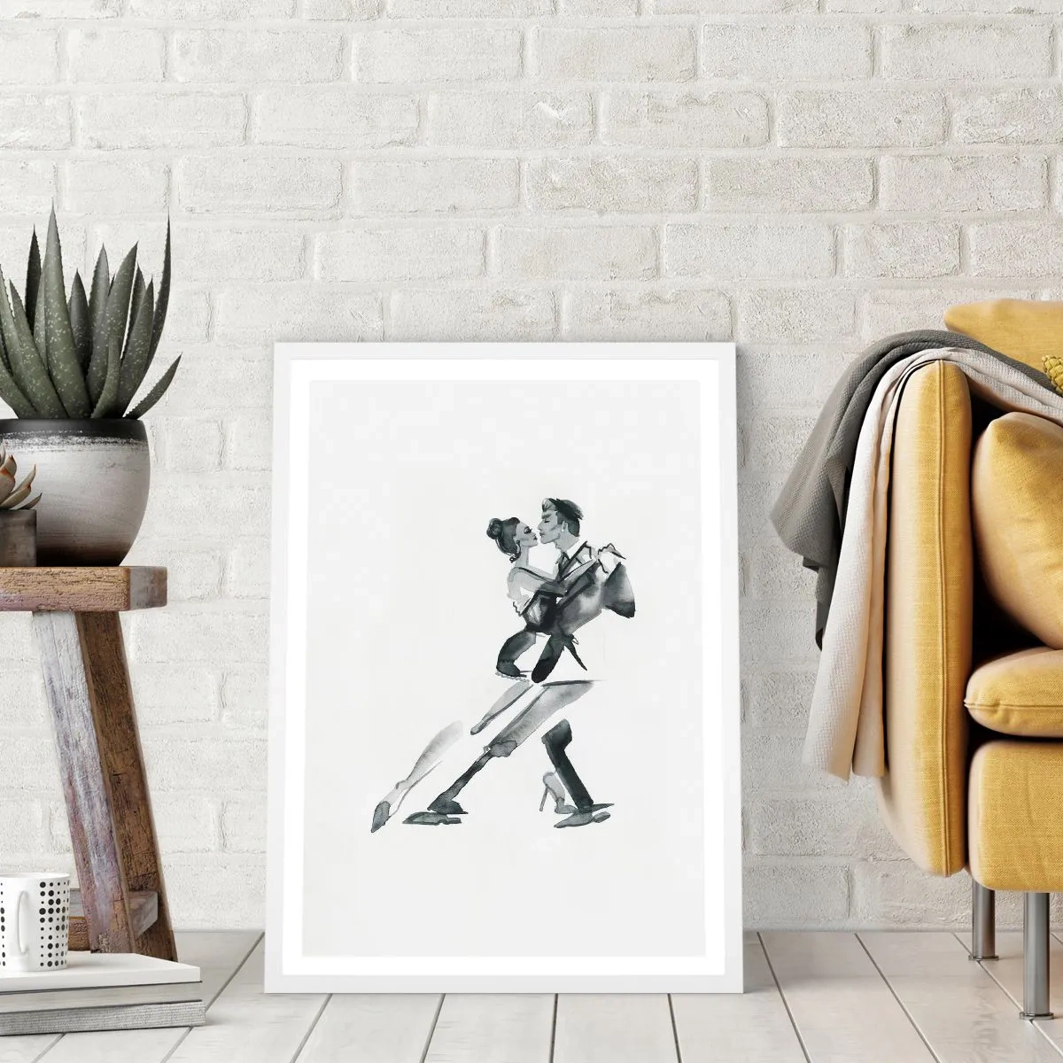 Poster in cornice bianca - In un unico ritmo - 50x70 cm