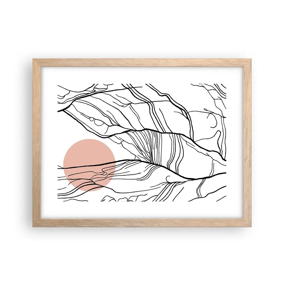 Poster in cornice rovere chiaro - Nella rete dei rami - 40x30 cm