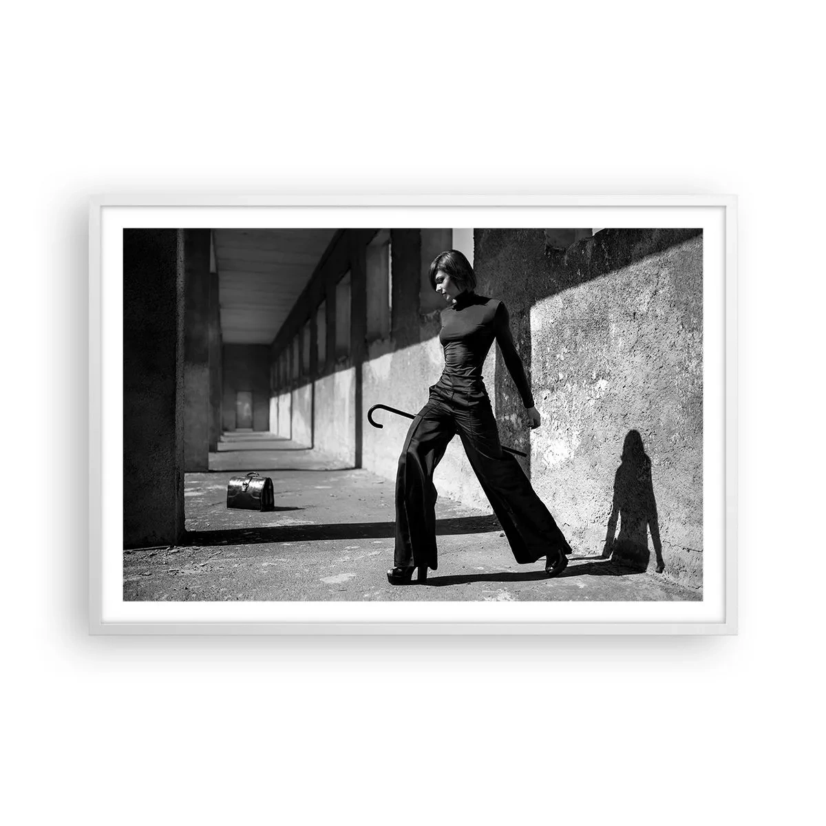 Poster in cornice bianca - Eleganza cittadina - 91x61 cm