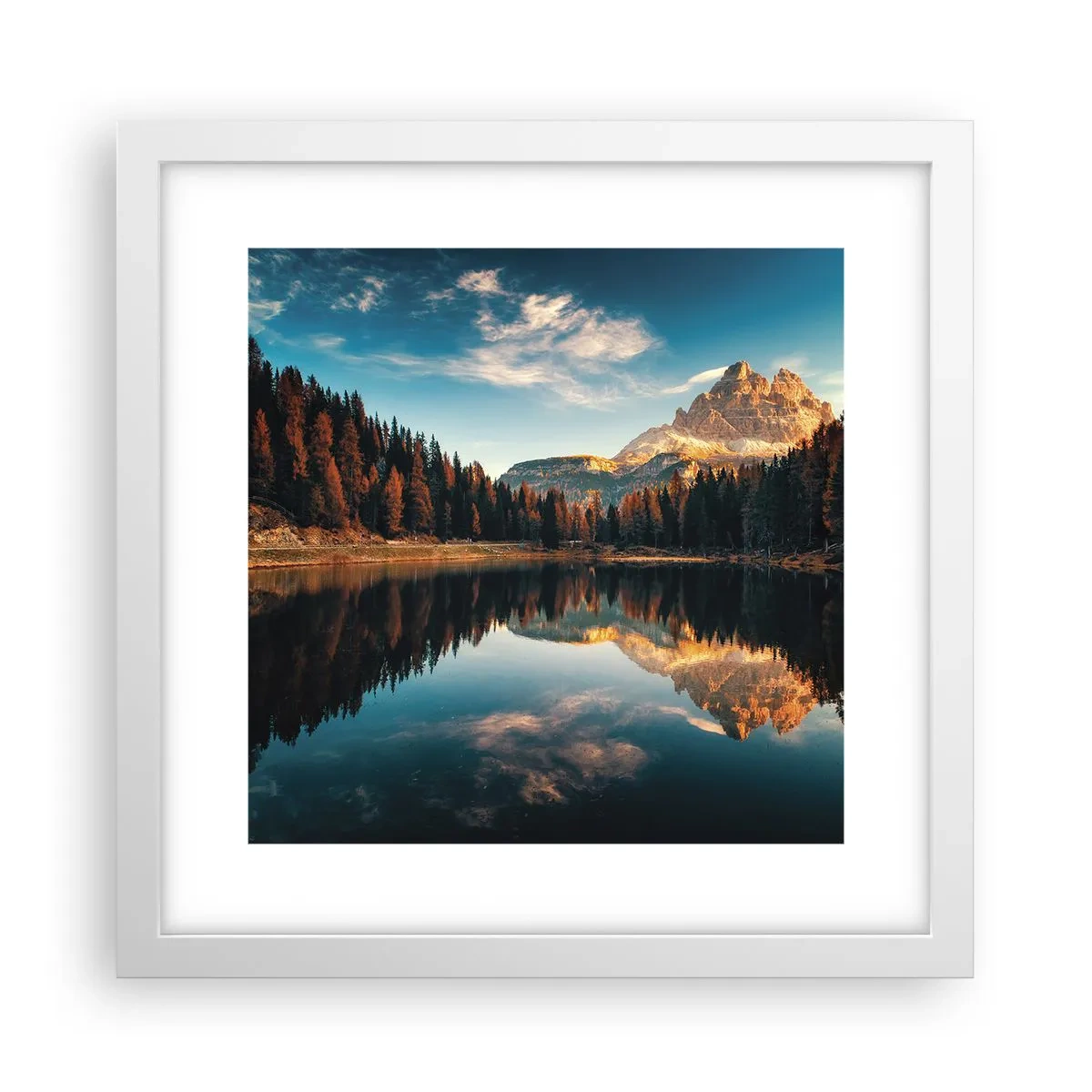 Poster in cornice bianca - Paesaggio doppio - 30x30 cm