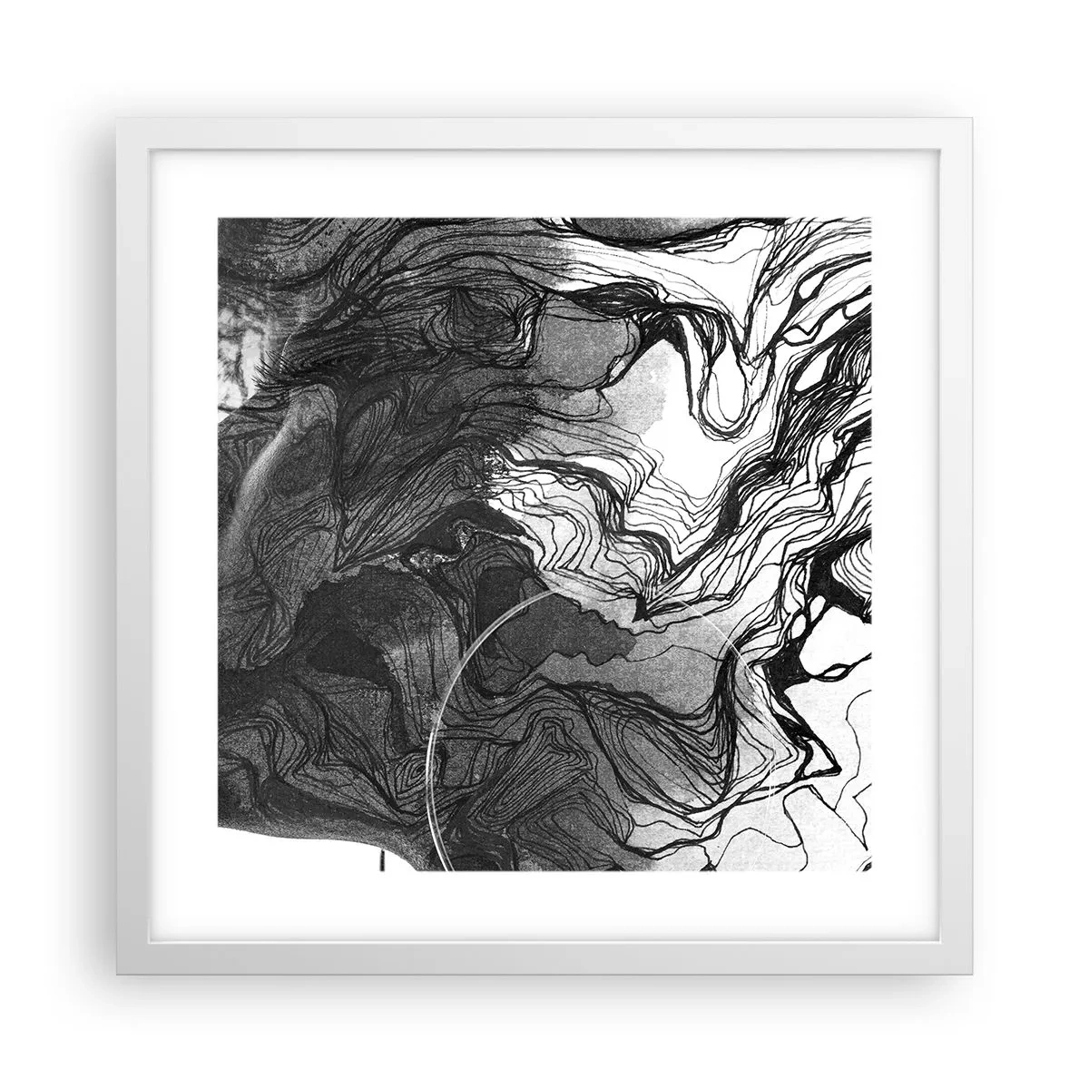 Poster in cornice bianca - Aggrovigliata nei sogni - 40x40 cm