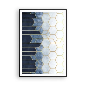 Poster in cornice nera - Composizione a ritmo sincopato - 70x100 cm